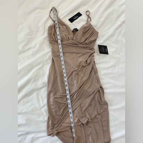 Lulus Metallic Bodycon Asymmetrical Dress‎ - Picture 5 of 7